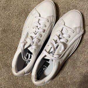 Adidas white sneakers size 8.5